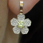 Серьги серебряные с золотыми пластинами