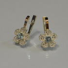 Серьги серебряные с золотыми пластинами