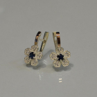 Серьги серебряные с золотыми пластинами