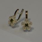 Серьги серебряные с золотыми пластинами