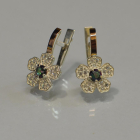 Серьги серебряные с золотыми пластинами