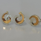 Гарнітур срібний з золотом