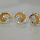 Гарнітур срібний з золотом