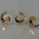 Гарнітур срібний з золотом