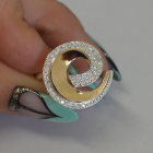 Кольцо серебряное с золотом