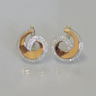 Сережки срібні з золотом