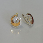 Сережки срібні з золотом