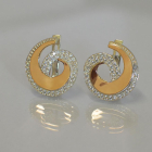 Сережки срібні з золотом