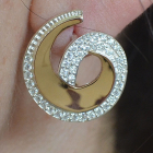 Сережки срібні з золотом