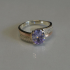 Каблучка срібна з золотими пластинами і фіанітами