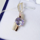 Срібна підвіска з пластинами золота