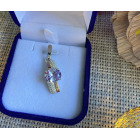 Срібна підвіска з пластинами золота