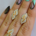 Набор кольцо и серьги серебряные