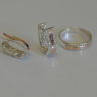 Комплект срібний з золотом