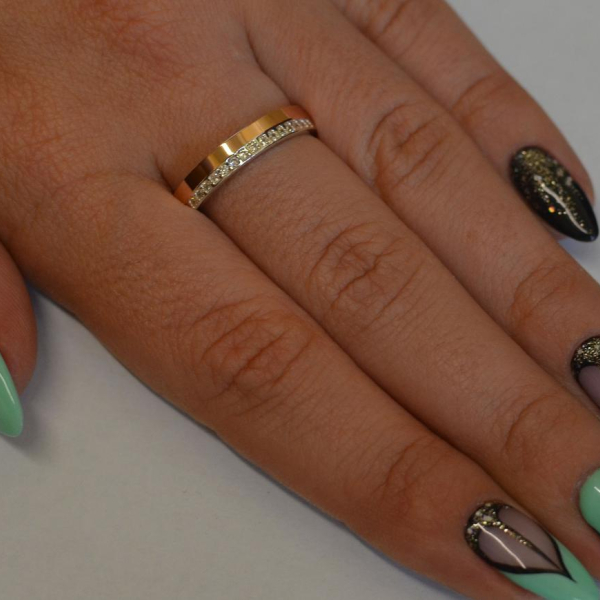 Каблучка із срібла та золота