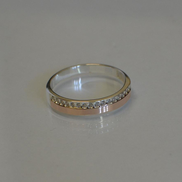 Каблучка із срібла та золота