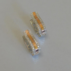 Сережки із срібла та золота