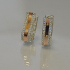 Сережки із срібла та золота