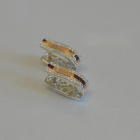 Сережки із срібла та золота