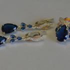 Серебряный набор с золотыми вставками и фианитами