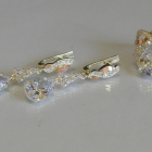 Серебряный набор с золотыми вставками и фианитами