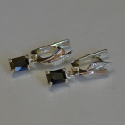 Сережки срібні з золотими накладками і фіанітами