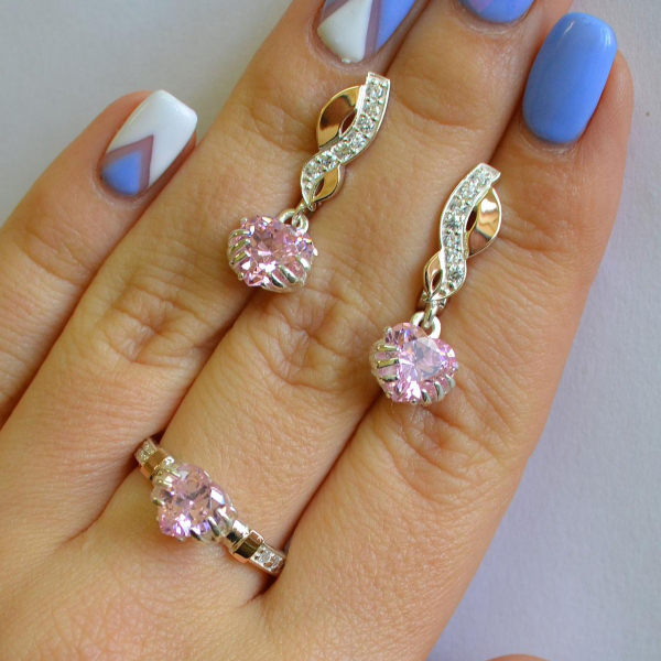 Набір срібний серце в руках