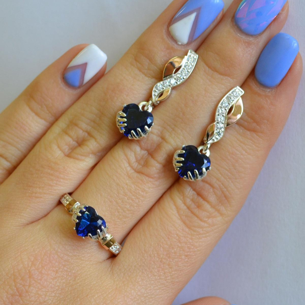 Набір срібний серце в руках