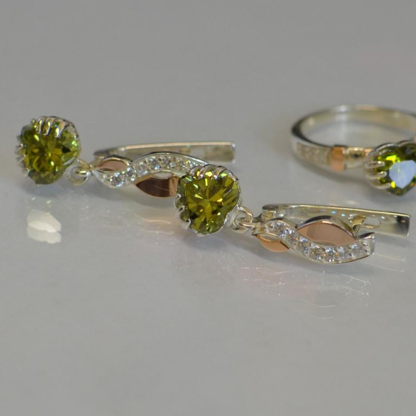 Набір срібний серце в руках