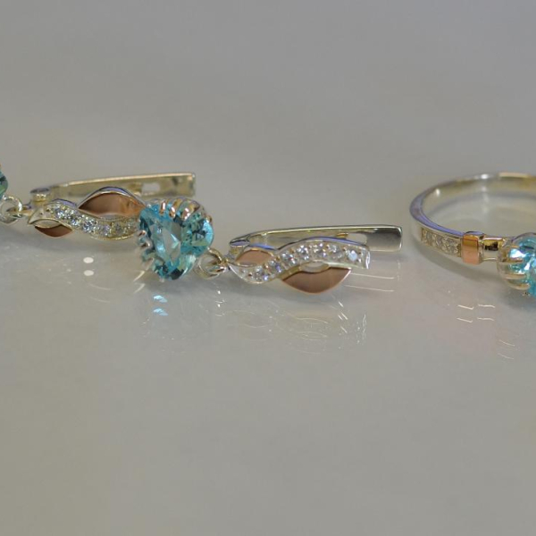 Набір срібний серце в руках