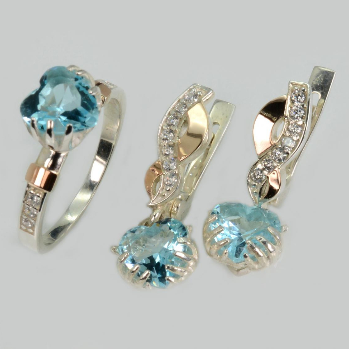 Набір срібний серце в руках