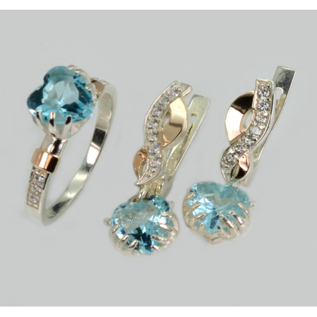 Набор серебряный сердце в руках