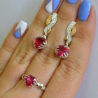 Набір срібний серце в руках