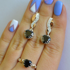 Набір срібний серце в руках