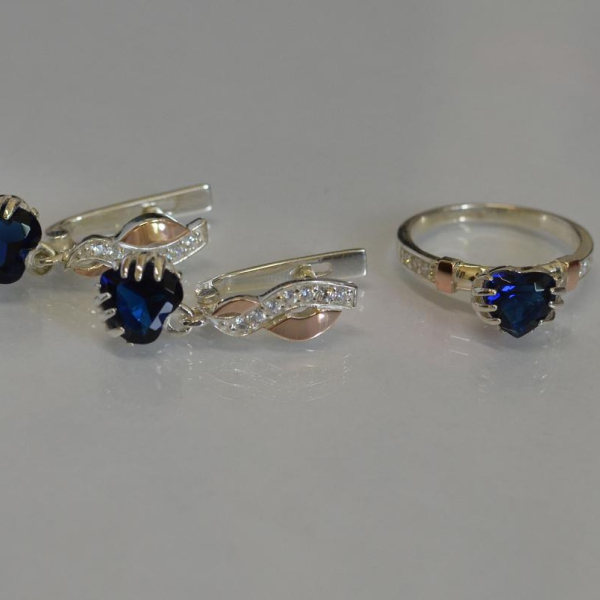 Набір срібний серце в руках