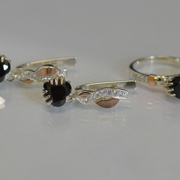 Набір срібний серце в руках