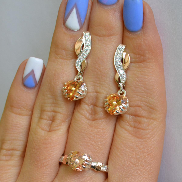 Набір срібний серце в руках