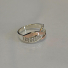 Срібна каблучка з фіанітами