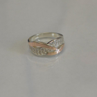 Срібна каблучка з фіанітами