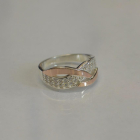 Срібна каблучка з фіанітами