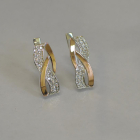 Срібні сережки з фіанітами