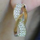 Срібні сережки з фіанітами