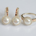 Серебряный комплект с жемчугом