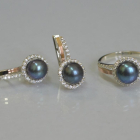 Серебряный комплект с жемчугом