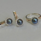 Серебряный комплект с жемчугом