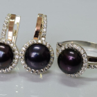 Серебряный комплект с жемчугом