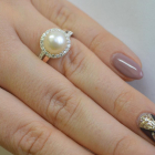 Срібна каблучка з жемчугом