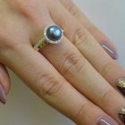 Срібна каблучка з жемчугом