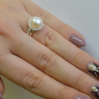 Срібна каблучка з жемчугом