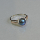 Срібна каблучка з жемчугом